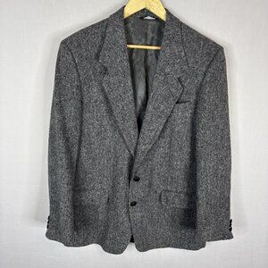 Magee Donegal Tweed Sport Coat Men 42 Gray Herringbone Irish Wool Blazer